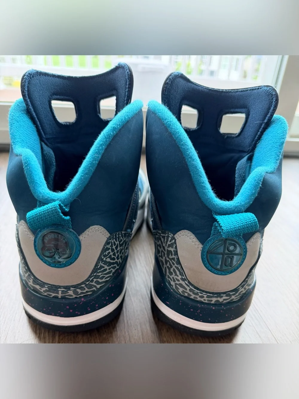 NIKE JORDAN | Spizike Space Blue | Elephant Print High Tops | Retro Shoes